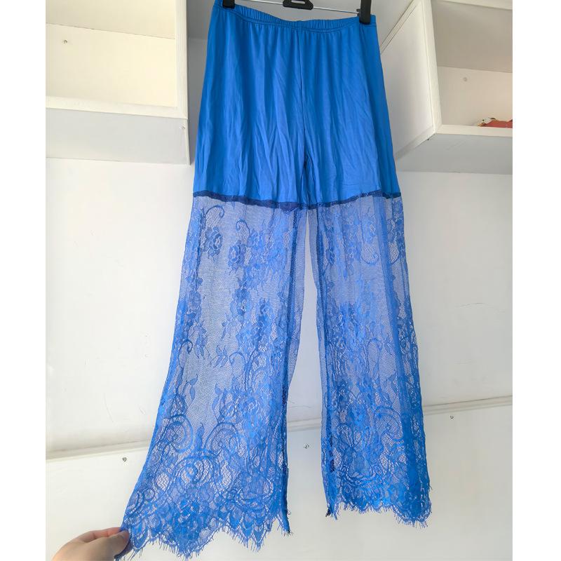 Women's Winter Velvet Lace Qipao Hanfu Pants: Breathable, Anti-Exposure Base Layer Pajamas