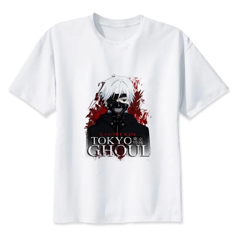 TOKYO GHOUL T Shirt Men Japanese Anime T-Shirt Male KANEKI KEN Print T-shirt Top Tee Clothes M8125