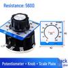 WX112 050 Adjustable Single-Turn Wirewound Potentiometer: 47, 560 Ohm, 1K, 2.2K, 4.7K, 10K, 47K Knob