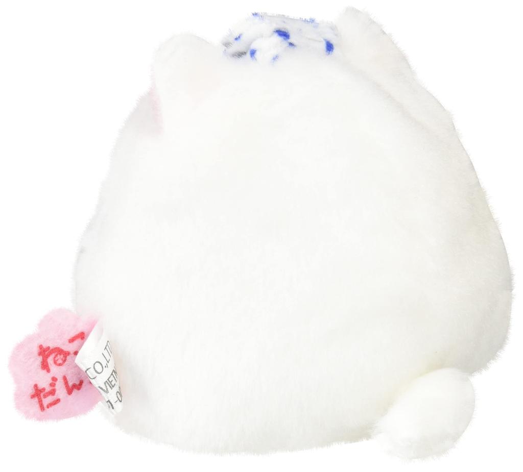 Sanei Boeki Original Plush Toy: Nekodango (Cat Dumpling) - Hot Spring Nekodango (W7.5 x D6 x H7cm) - Animal