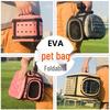 Pet Carrier: Portable Cat & Dog Transparent EVA Backpack Handbag, Foldable for Outings