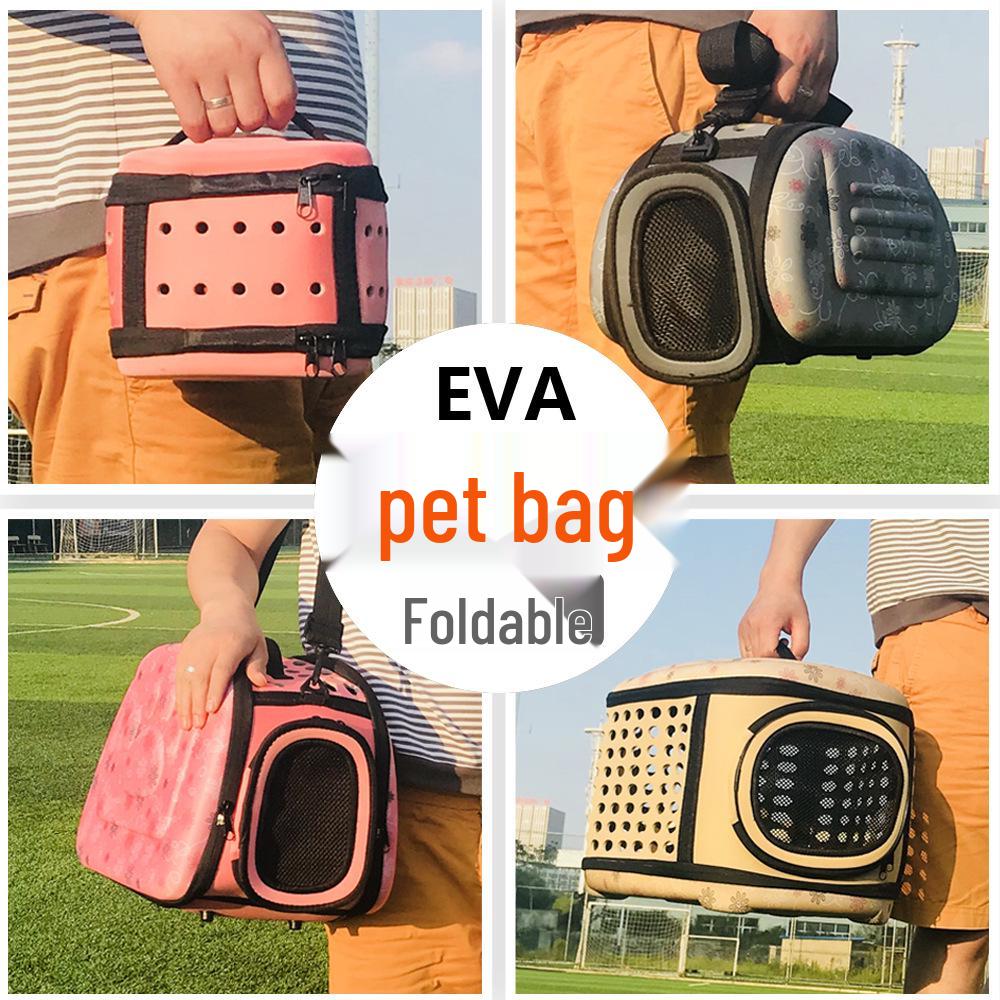 Pet Carrier: Portable Cat & Dog Transparent EVA Backpack Handbag, Foldable for Outings