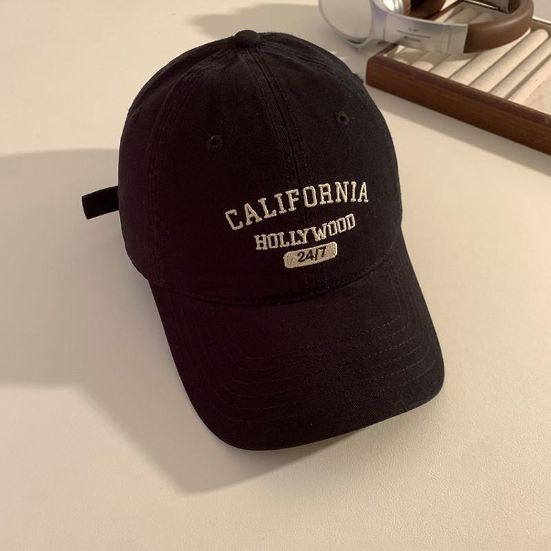 Letter California Embroidery Baseball Cap Women Wide Brim Soft Fashion Hats