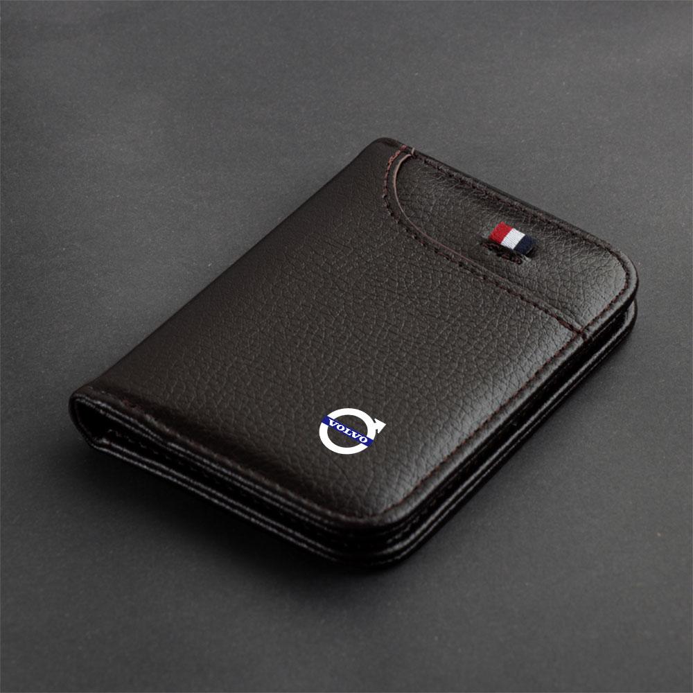 Car Emblems Wallet Card Documents Storage Pocket For Volvo Volvo T6 AWD C30 C40 C50 C70 S40 S60 S70 S80 S90 V40 V50 XC90 XC90