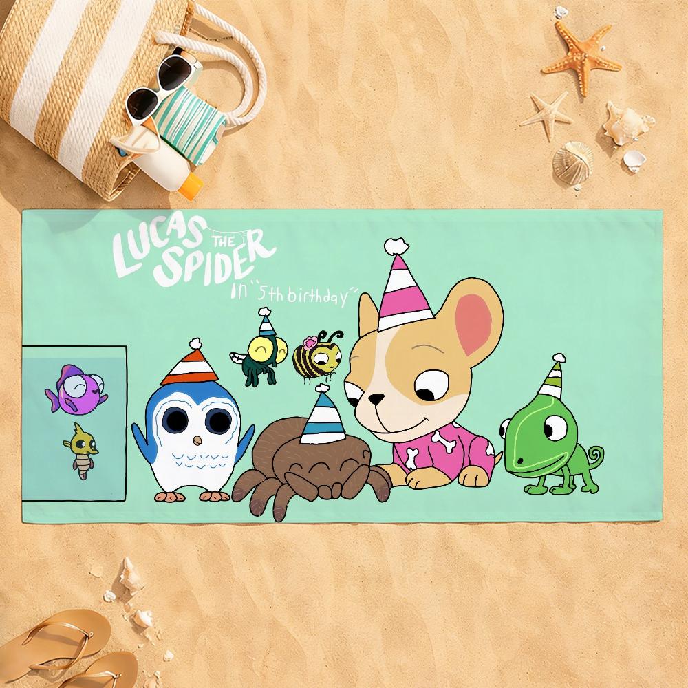

Cartoon Cute Lucas the Spider Towel Quick Dry Absorbent Beach Towel for Sports, Fitness, Swimming and Outdoor Activities W30*H60(CM)