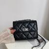 Mini silver bag women's 2025 new trendy fashion high-end diamond chain bag single shoulder crossbody small square bag