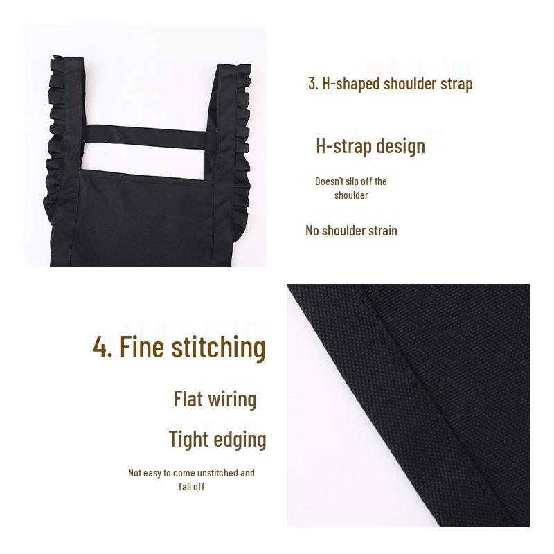 Korean Style Princess Apron: Stylish, Breathable, and Stain-Resistant Kitchen and Restaurant Waist Apron for Women