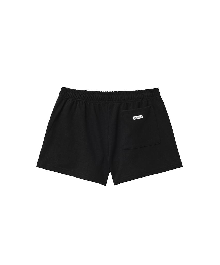 Lense Wide Sweat Shorts Black