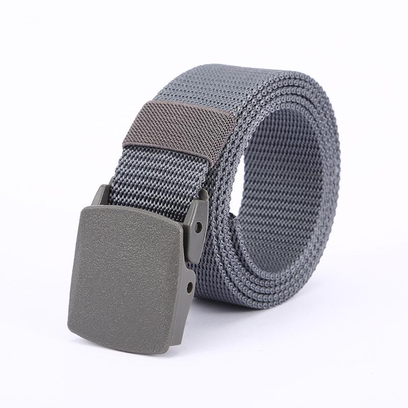 Unisex Canvas Belt with Automatic Buckle - Military Training, Casual Jeans, No-Metal Design
