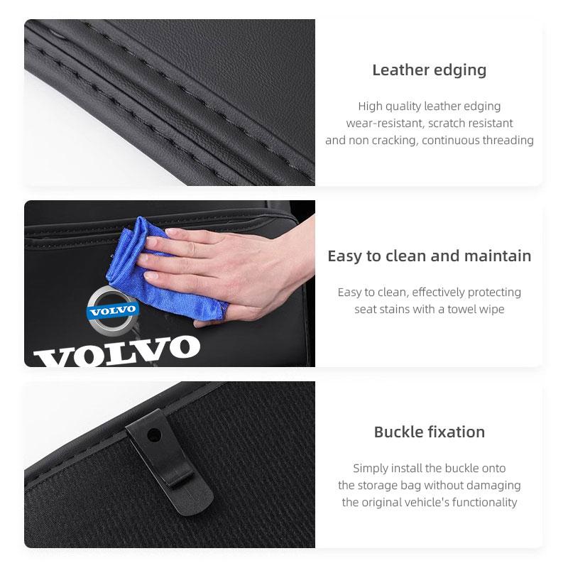 Car Seat Back Anti Kick Cover Pad Leather Protector Mat For Volvo Rdesign XC60 XC90 V90 V60 V40 EC40 EX40 S80 S60 S90 V70 XC70