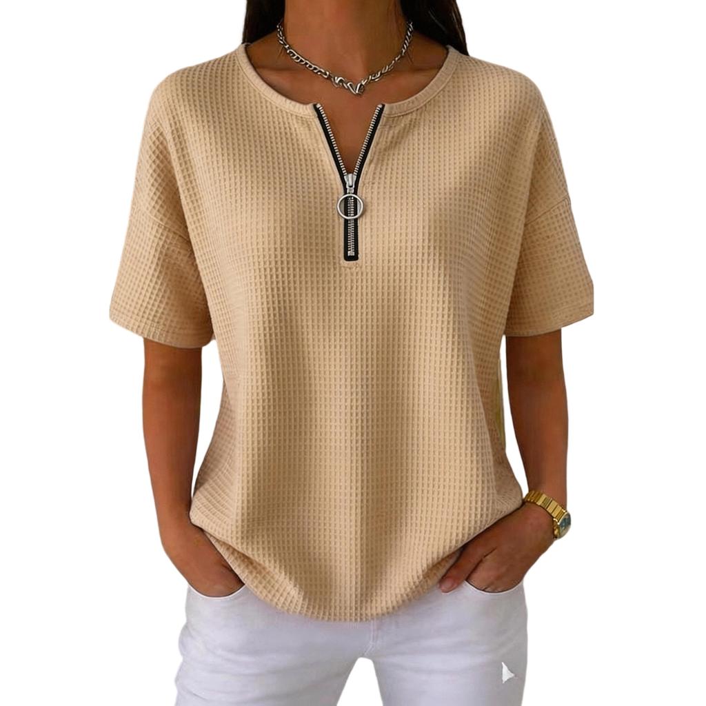Women's Fashionable Casual Short-sleeved Pullover Top
