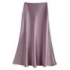 French Luxury Imitation Satin High-Waist Fishtail Midi Skirt for Women