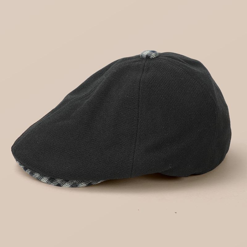 Artistic Japanese Retro Brown Newsboy Cap for Women with Large Head Circumference; Versatile, Face-Slimming, Trendy Wear.