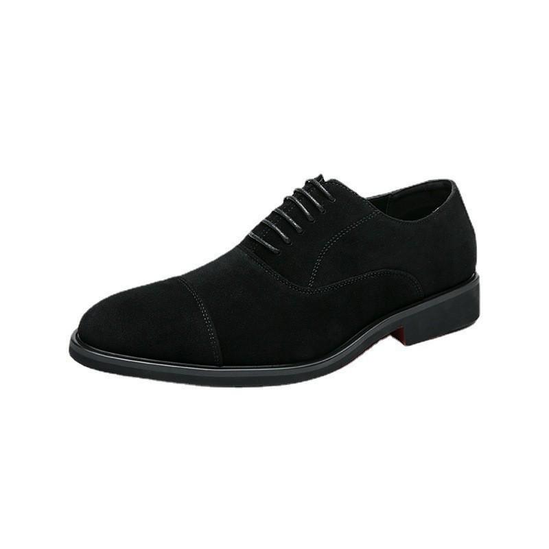 Men s Large Size Matte Leather Shoes, 2025 Spring Business Casual Size 42