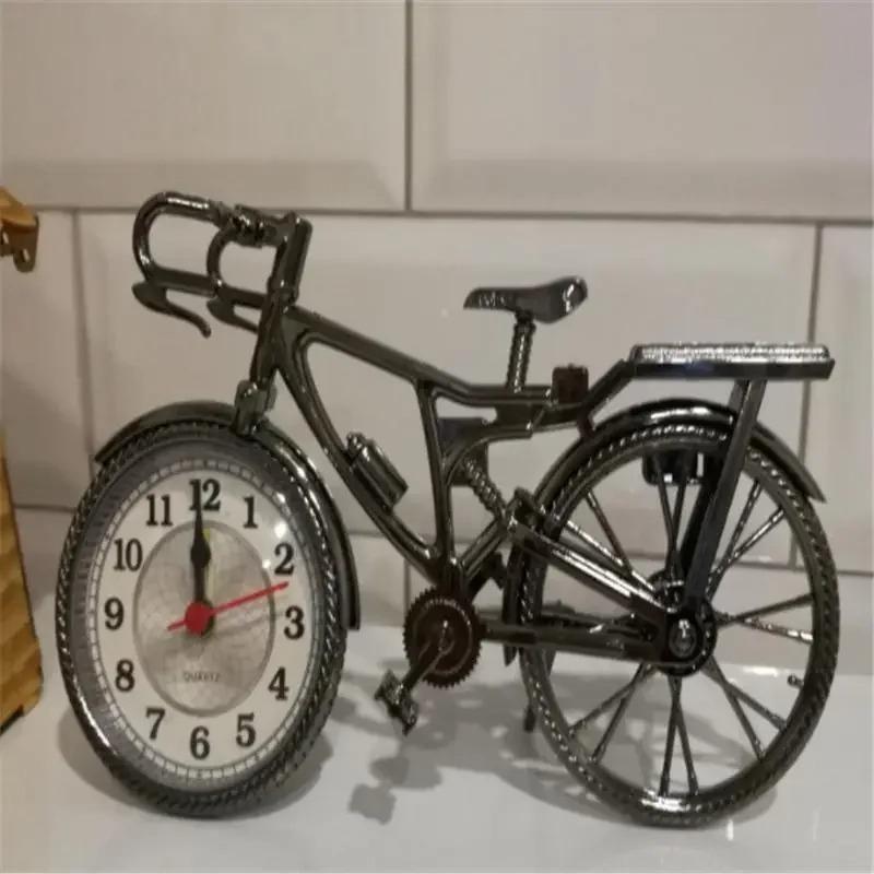 1pc Fashion Tide Retro European and American Bicycle Alarm Clock Set Table Clock