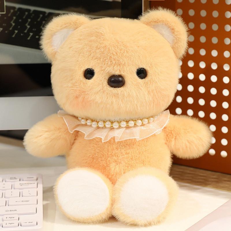 Plush Running Bear Toys Ultra Soft Short Hair Children Room Decor Gifting Doll