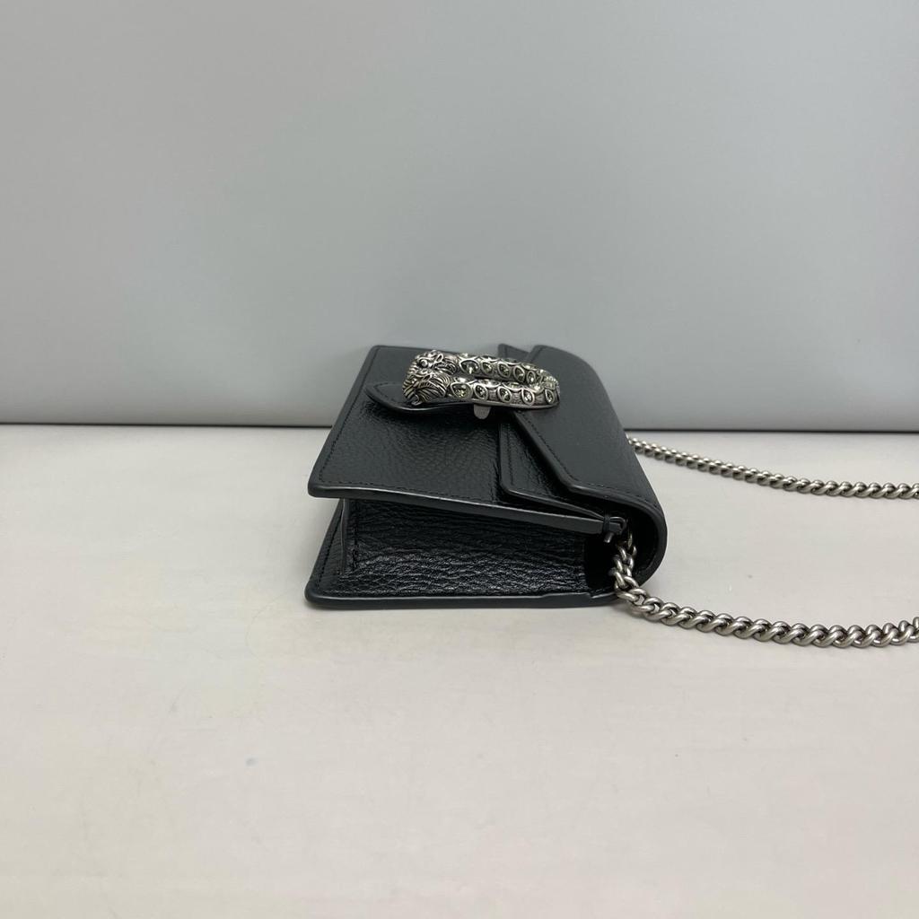 [Pre-Owned] Dionysus Tiger Head Buckle Chain Shoulder Leather Crossbody Bag Mini - Excellent #UR2PHS