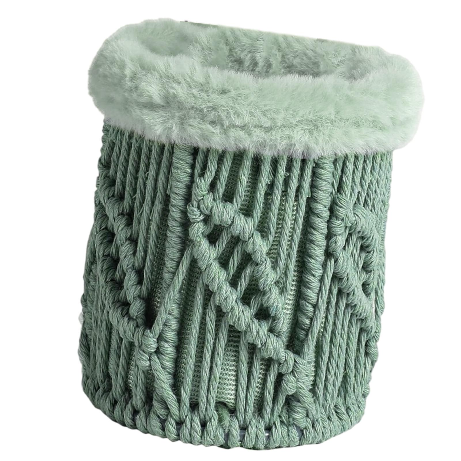 

Богемный держатель для ручек/очков из хлопковой веревки, многоцелевой тканевый органайзер для хранения для стола, офиса, домашнего декора A зелёный