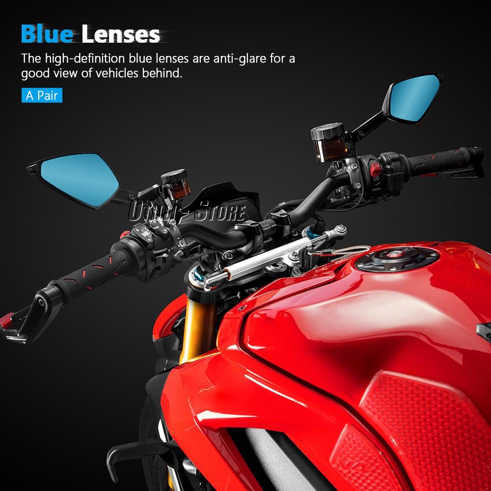 New Side Mirrors With LED Turn Signal Indicator Motorcycle Accessories Rearview Mirror For Ducati Streetfighter V4