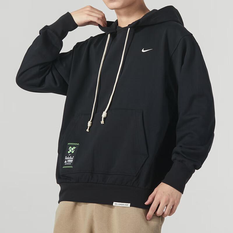 Nike Alphabet Print Running Fitness Training Casual Pullover Sports Sweatshirt Men Tops Black FV4027-010
