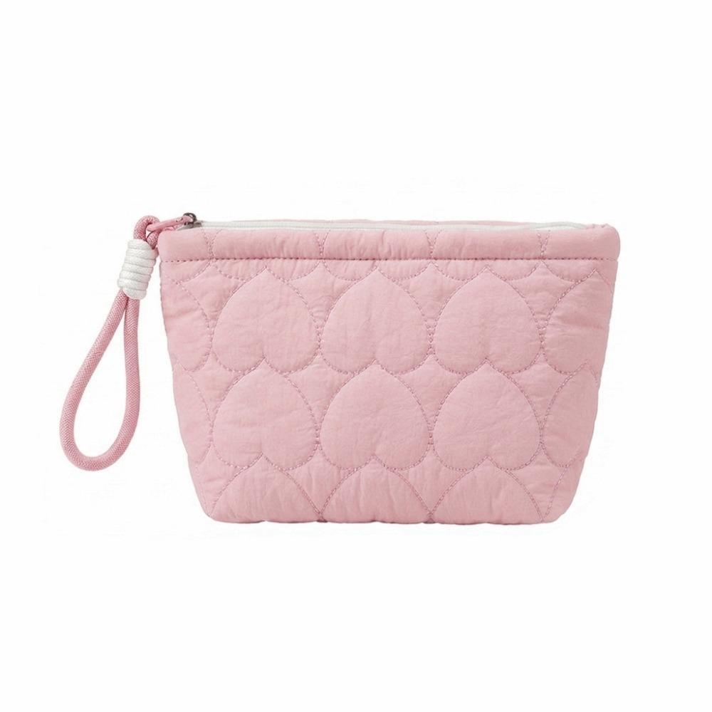 Large Capacity Portable Cosmetic Bag Solid Color Women Wash Pack Handheld Cosmetic Case Portable