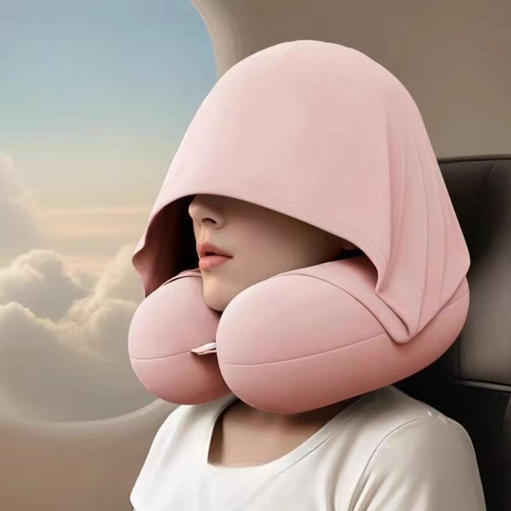Breathable Fabric U-Shaped Neck Pillow Slow Rebound Ice Silk Neck Rest Cushion Car Travel