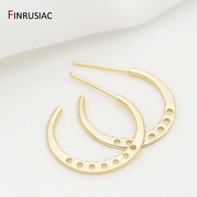 

Creative C-shaped Design Earrings 14k Gold Plated High Quality Earrings For Earrings Crafts Making Accessories 1 Pair