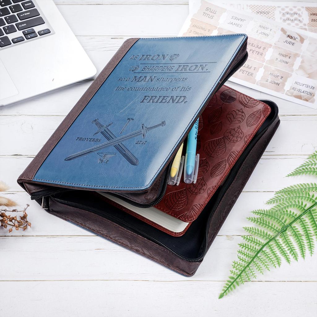 Pen Bible X X Bible Bible Bible Bible Faux Leather Bible Bible Cover Bible Carry Bible Holder Mr. - Men's Cover, 10.75" 7.5" 2.4", Men's Case, Bag,