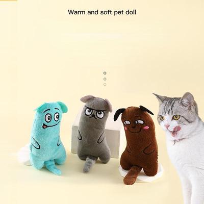 Sevimli Kedi Oyuncakları Komik İnteraktif Yavru Kedi Peluş Oyuncak Çiğneme Cızırtılı Oyuncak Evcil Hayvan Aksesuarları