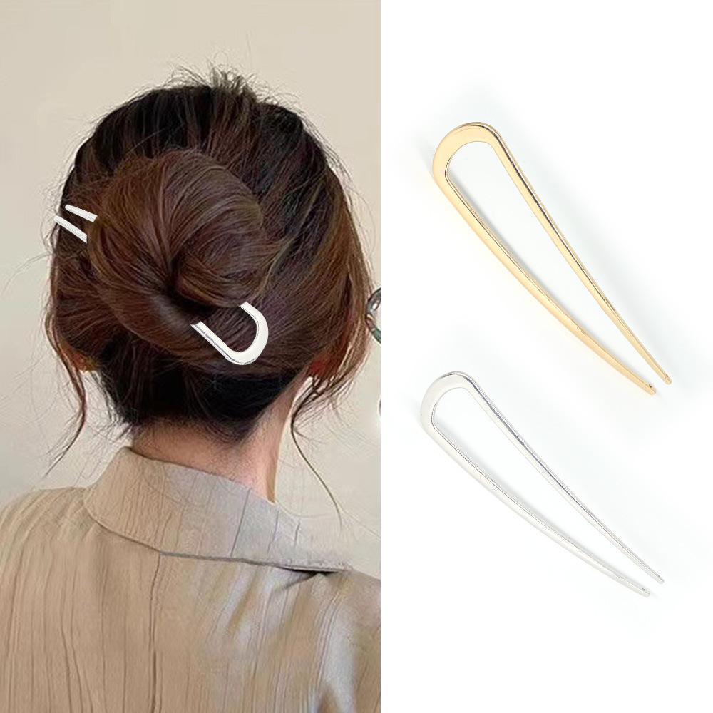 Cross-border Fashion U-shaped Alloy Hairpin for Modern Updos