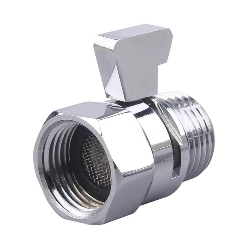 Shut Off Valve Shower Valve Pressure Regulator Shower Head Solid Brass Junction Water Flow Control Water Saver