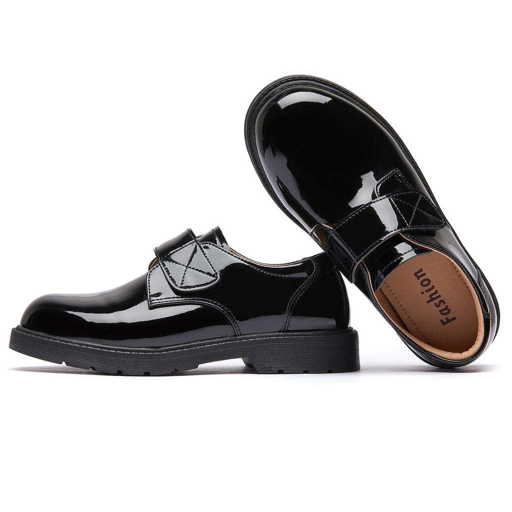 Children Loafers For Boys 2026 Spring British Style Classic Kids Fashion Performance Casual Black Leather Shoes For Wedding Show
