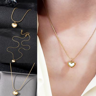 Pure Love Pendant Necklace Fashion Women's Accessories Elegant Versatile Gift Necklace Thread Chain Luxury Autumn and Winter Sweater Chain