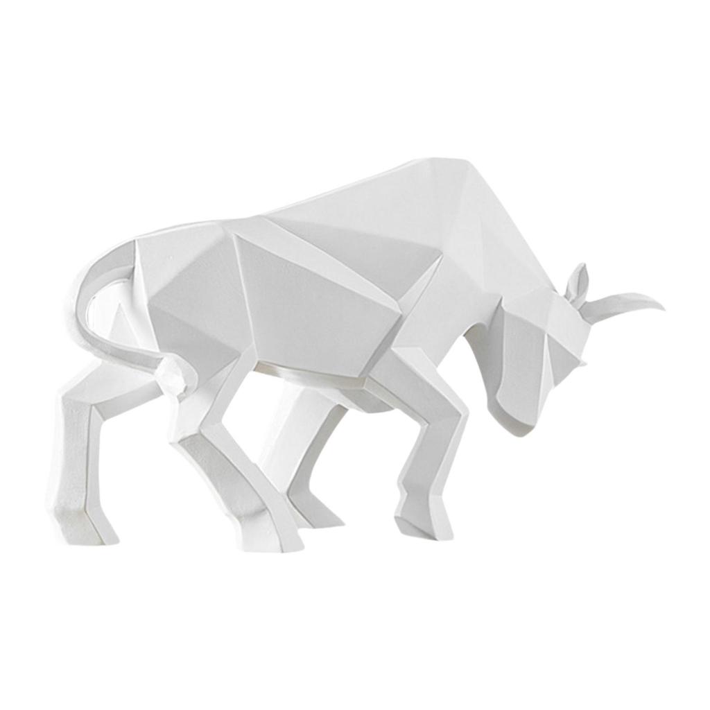 Bull Statue Resin Bull Sculpture for Table Centerpiece Fireplace Entryway