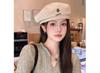 Woolen Beret Woman Shows Face Small Autumn and Winter Baby Bear Retro Cartoon Fashionable Temperament Painter Hat Woman