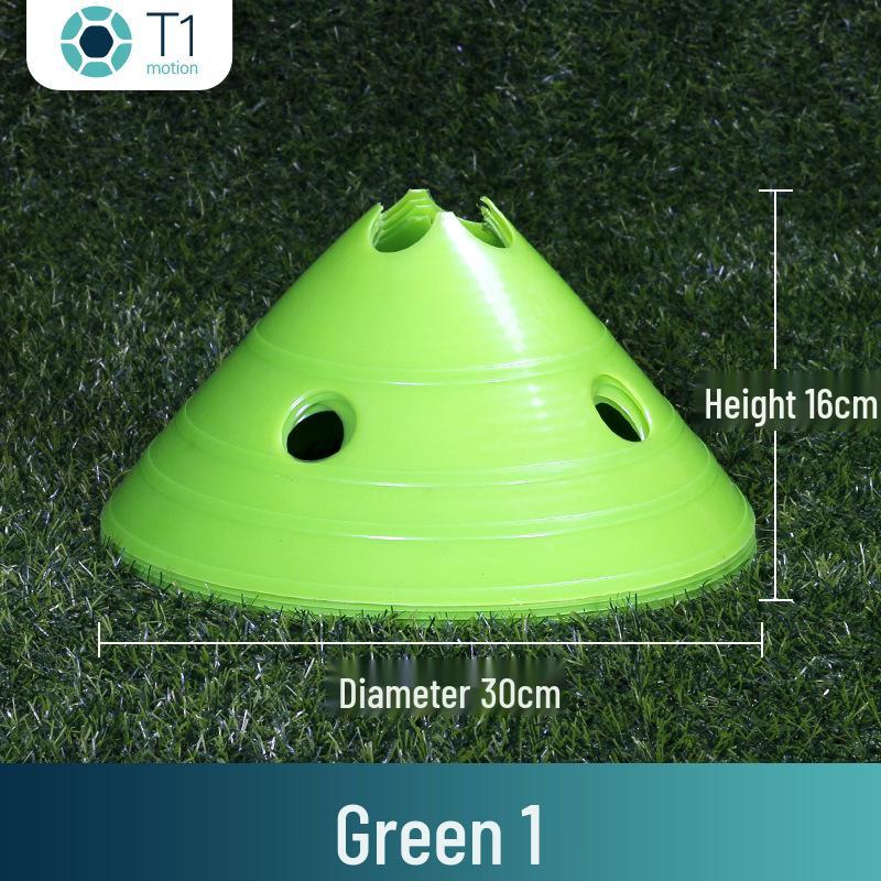 

Football Training Disc with Enlarged Logo and Cone Holes - Small Hurdle Marker 30x16cm зелёный
