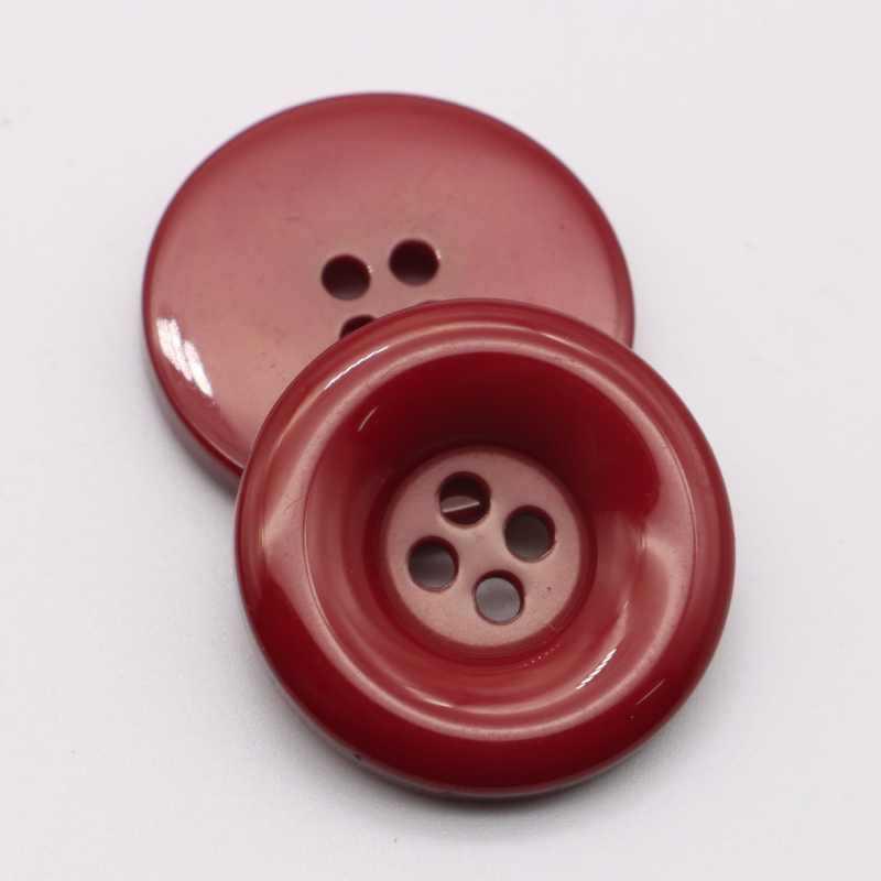 Red Wine Four-Hole Resin Button for Sweaters and Coats