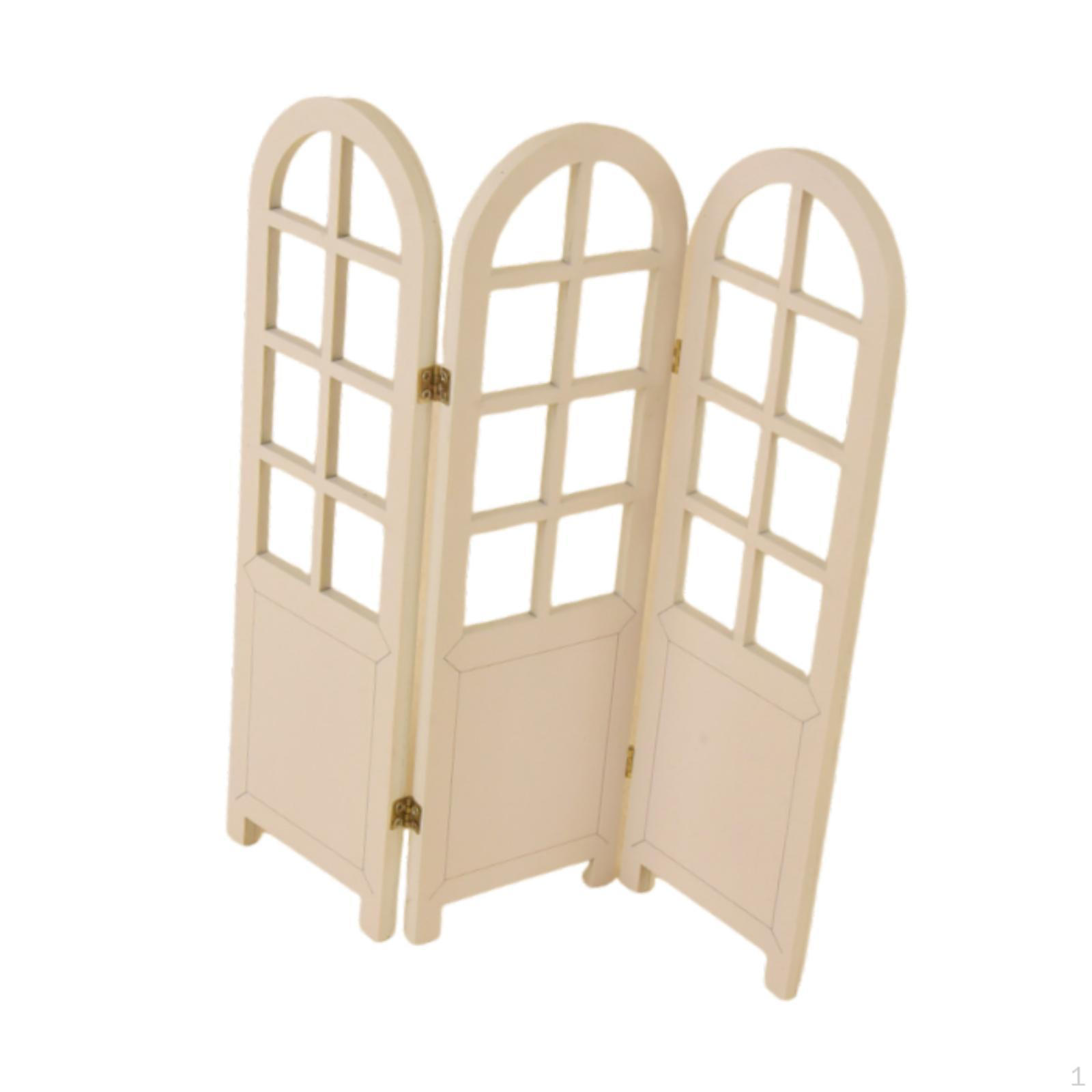 

1:6 Dollhouse Wooden Screen Doll House Decoration DIY Accessories Retro Realistic Miniature