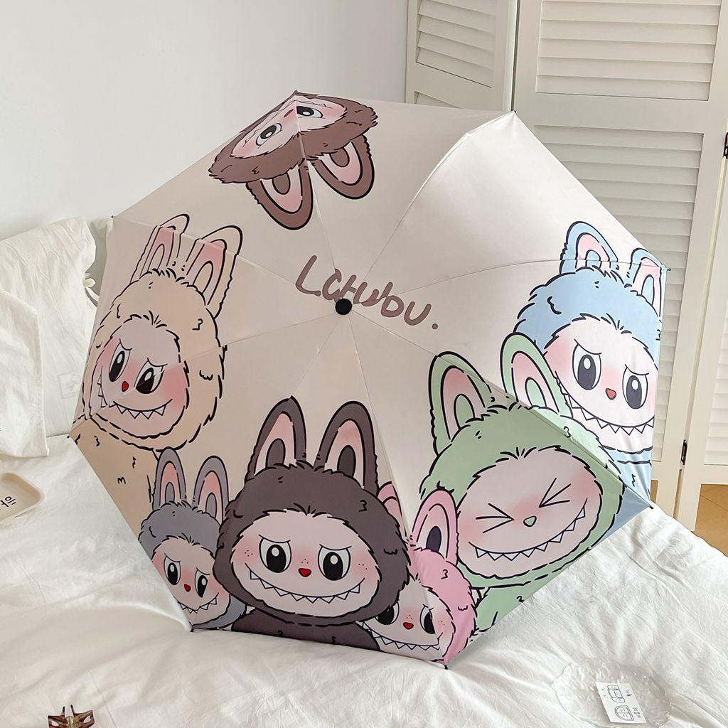 

Автоматический милый зонтик Bubble Mart Солнечный дождь Виниловый двойного назначения Складной солнцезащитный козырек УФ-защита от солнца Manual version