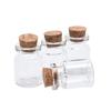 10 Stück Mini-Glas-Wunschflasche mit Korkperlen-Schmuckbehälter, DIY-Dekoration