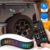 APP Control LED Display Screen Super Bright RGB Pattern Scrolling Text Animation Display IP65 Waterproof for Restaurant Car Shop