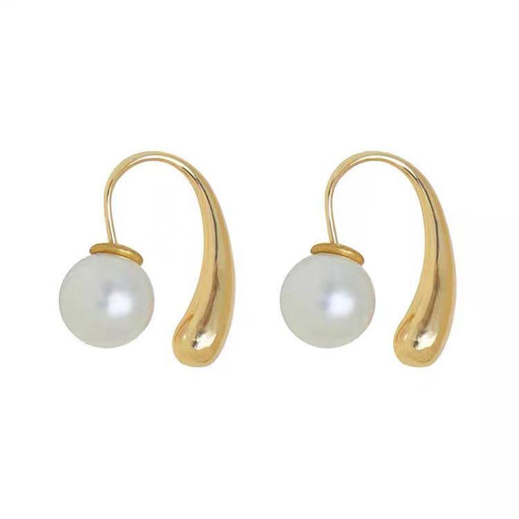 Retro Light Luxury Korean-Style Pearl Tassel Earrings for Women