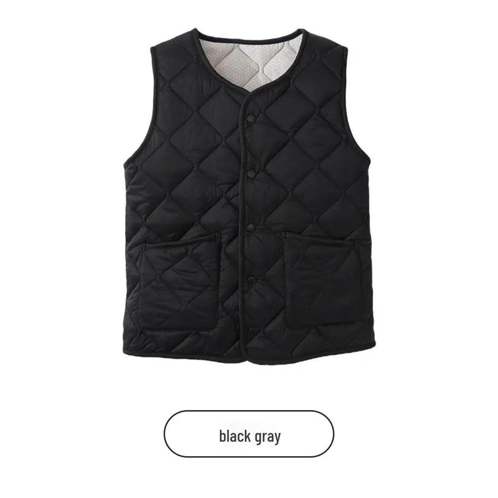 Unisexowa nadmuchiwana kamizelka z aksamitu: 100% Wełna Owcza, Lekka, Ciepła, Odzież Codzienna Jesień/Zima.