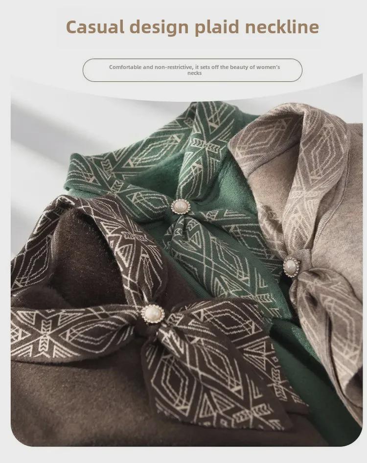 2024 Autumn Collection: Stylish Long-Sleeved Tops & Knitted Sweaters for Middle-Aged and Elderly Women