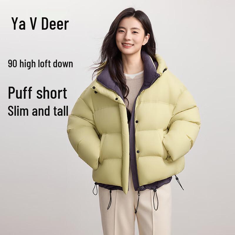 

YaLu Women s Hooded Puffy Short Down Jacket M
