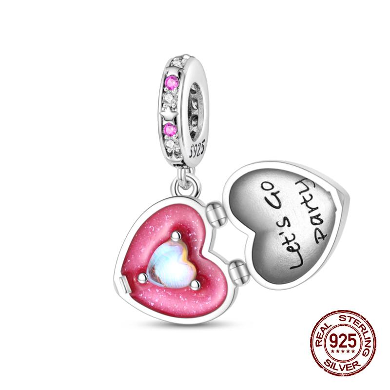 100% Copper Fashion Princess Pink Bow Charms Beads Fit 3Mmoriginal Bracelets Diy Jewelry Anniversary Gifts