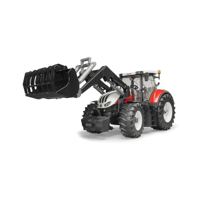 Tracteur STEYR 6300 Terrus CVT Avec Fourche - BRUDER - Echelle 1:16e - 44,5 Cm