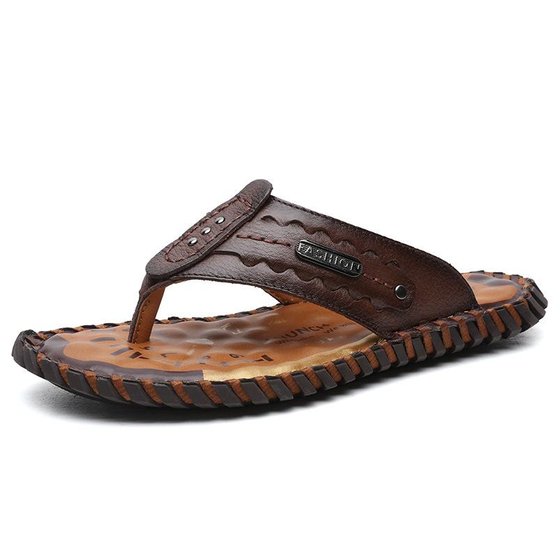 New summer high-quality hand-sewn beach beach slippers sandals casual shoes 38