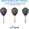 QBUC for Toyota Key Fob Cover with Keychain,Car Key Case fit for Toyota 2007-2011 Camry | 2008-2013 Avalon Corolla | 2009-2016 Venza 4 Buttons Smart
