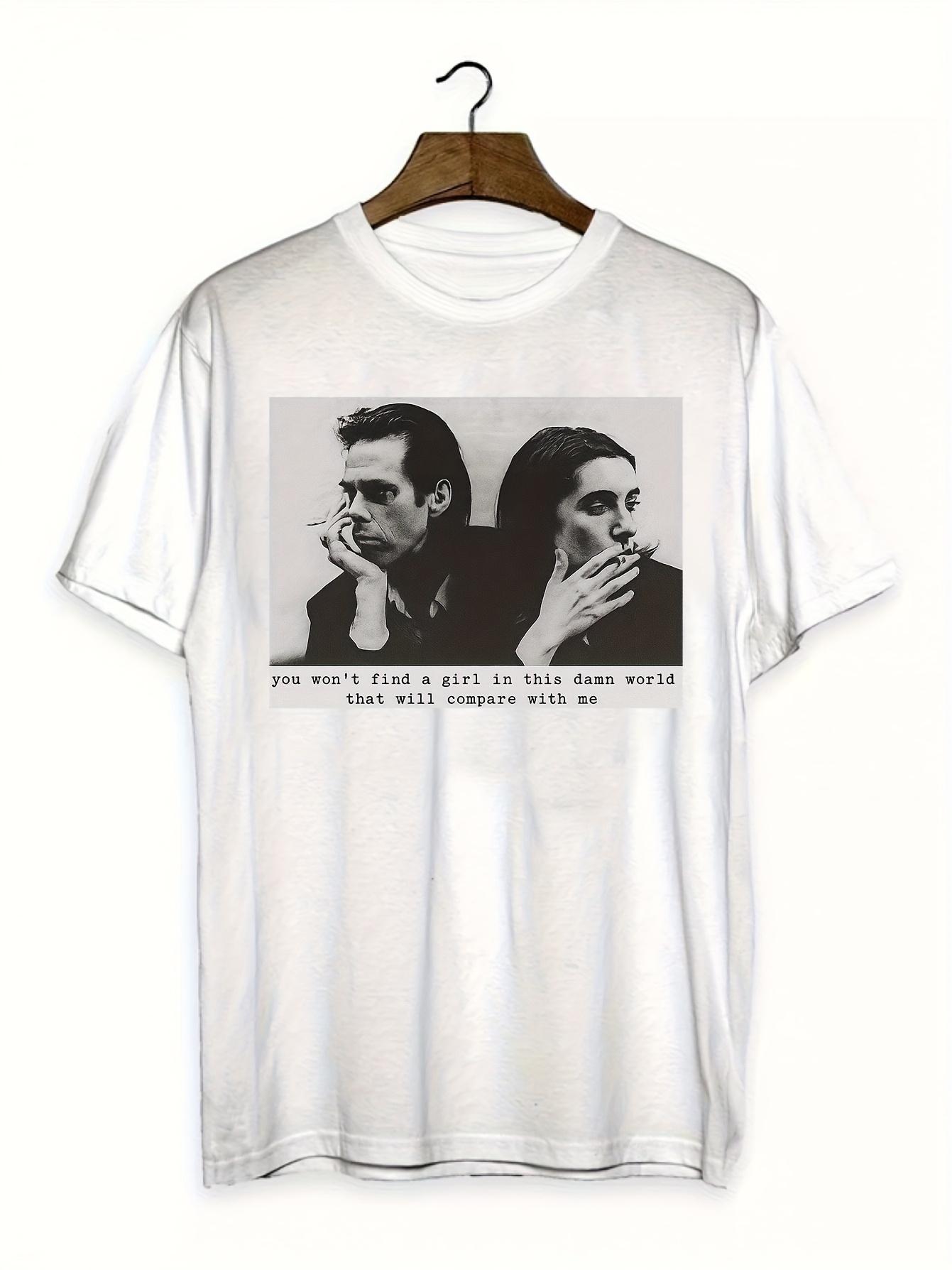 Graphic T-Shirt Featuring Nick Cave & PJ Harvey XL